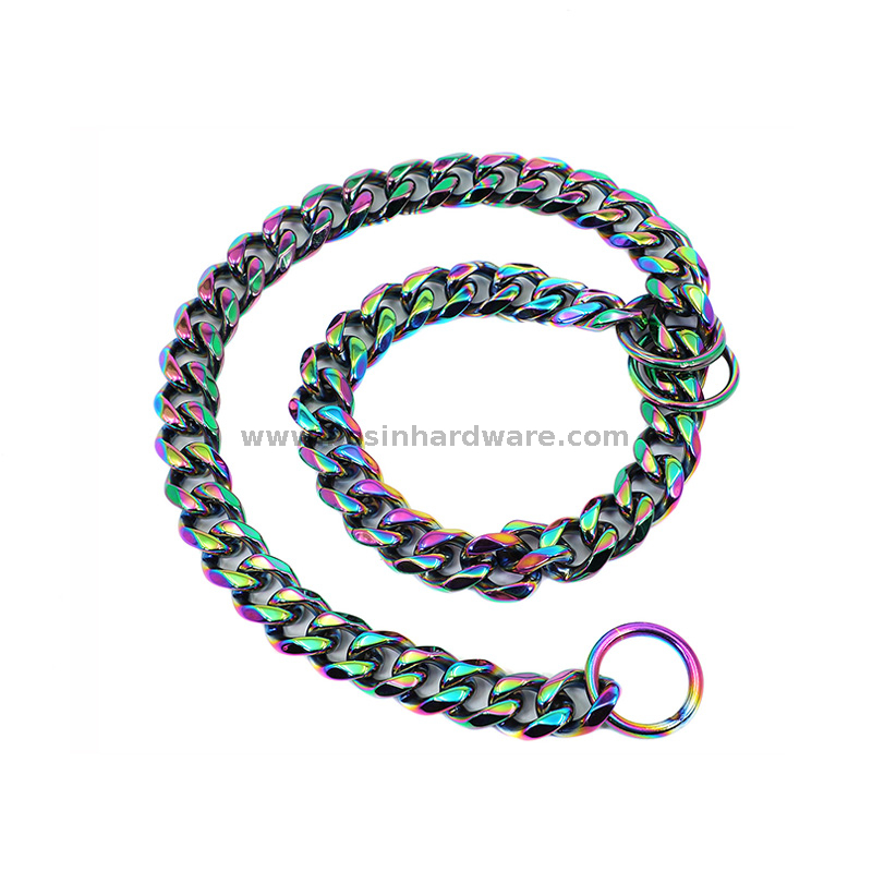 Heavy Duty Rainbow Stainless Steel Dog Choker Chain Buy heavy duty dog choker chain, Choke